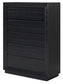 Londer - Five Drawer Chest - Black