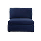 Crosby - Modular Armless Chair - Blue Fabric