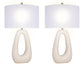 "Serenity Loop" Ceramic Table Lamp (Set of 2) - Textured White