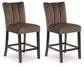 Jeshina - Upholstered Barstool (Set of 2) - Mocha