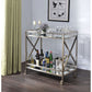 Kristensen - Serving Cart - Mirrored & Antique Gold