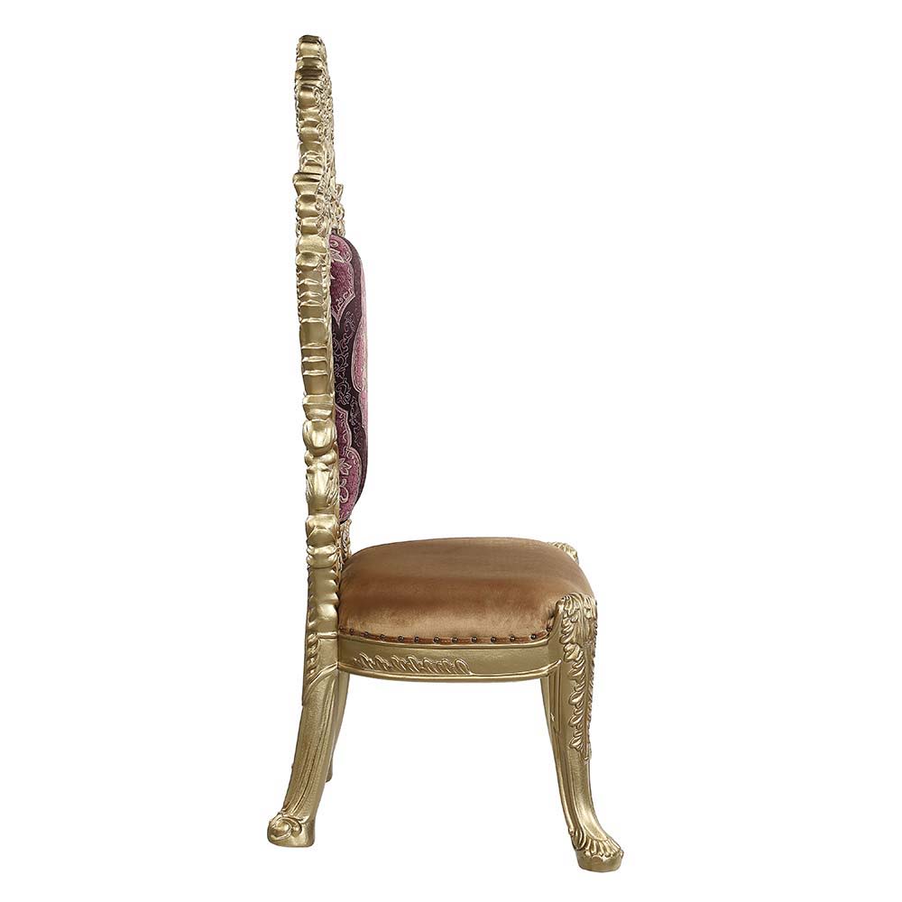 Bernadette - Side Chair (Set of 2) - Pattern Fabric & Gold