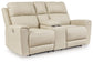 Dahlmoore - Dbl Power Reclining Loveseat With Console - Almond
