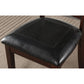 Ingeborg - 5 Piece Dining Set - Black Synthetic Leather & Espresso