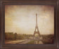 Sepia Eiffel View - 28" x 34" Framed Wall Art - Dark Brown