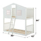 Rohan Cottage - Twin Over Twin Bunk Bed - White & Pink
