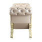 Vatican - Bench - Synthetic Leather, Light Gold & Champagne Silver