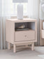 Wistenpine - One Drawer Night Stand - Blush