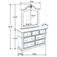 Cambridge - 7-Drawer Rectangular Dresser With Mirror - Cappuccino