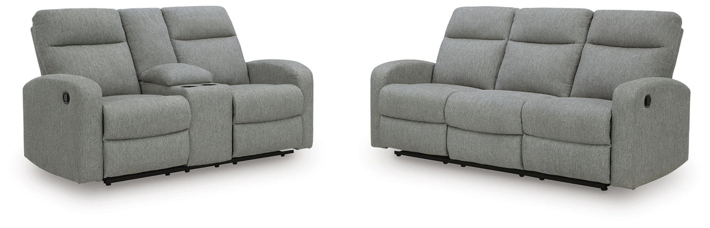 Gauntlet - 2 Pc. - Reclining Sofa And Loveseat - Sterling