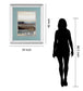 Hint Of By Aerial Snow - Mirror Framed Print Wall Art - Light Blue