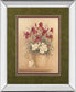 Classic Petal I By Gloria Eriksen - Mirror Framed Print Wall Art - Beige