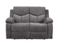 Kalen - Motion Loveseat - Gray Chenille