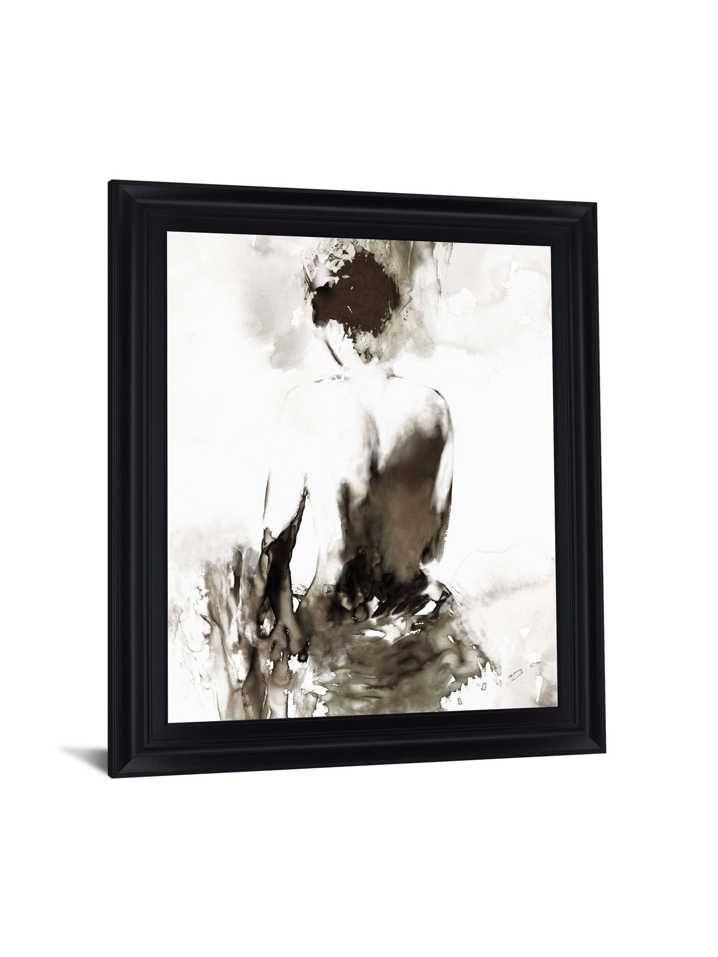 Shadowed Muse - 28" x 34" Framed Wall Art - Gray
