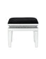 Lotus - Vanity Stool - Mirrored, Faux Ice Cube Crystals
