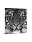 Floating Tempered Glass With Foil Tiger - Dark Gray