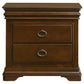 Garland - 3-Drawer Nightstand Bedside Table - Brown Cherry