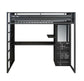 Cargo - Twin Loft Bed With Desk & Wardrobe - Gunmetal
