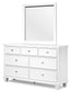 Fortman - Dresser And Mirror - White