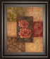 Camellias On Chocolate By Vivian Flasch - Framed Print Wall Art - Red