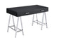 Coleen - Writing Desk With USB - Black High Gloss & Chrome