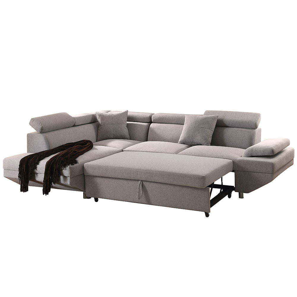 Jemima - Sectional Sofa - Gray Fabric