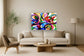 Temp Glass With Foil - Collage Of Colors - Red