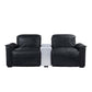 Misezon - Power Motion Recliner - Black Top Grain Leather & Aluminum