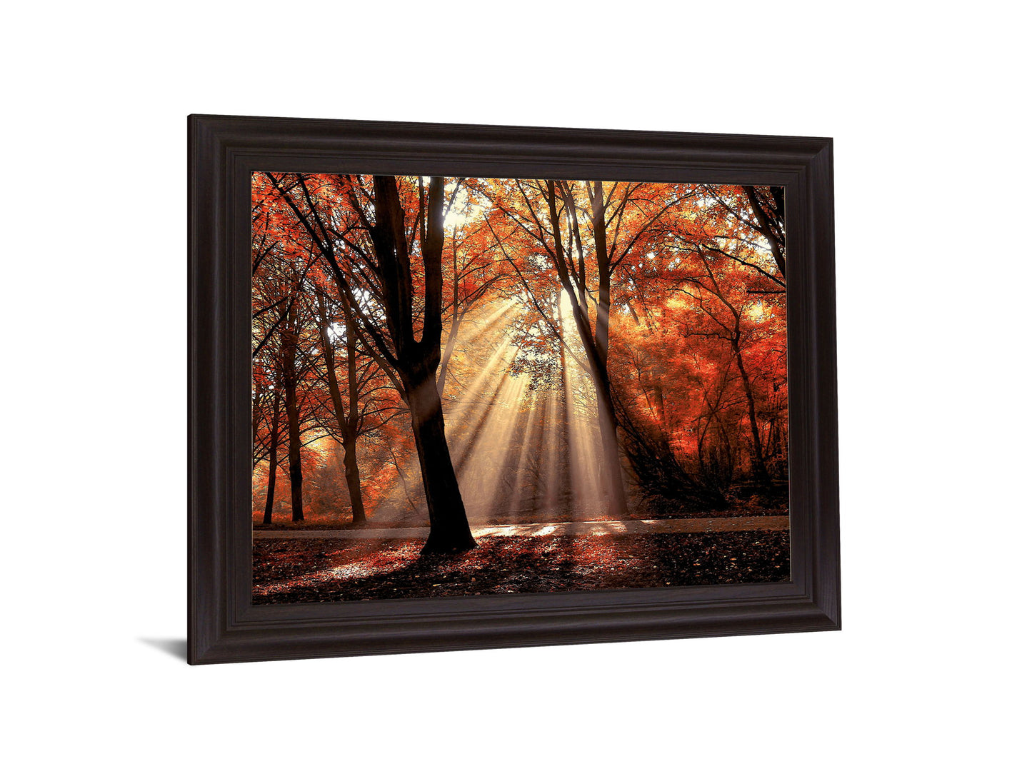 Radiant Maple Glow - 28" x 34" Framed Wall Art - Orange