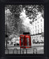 Crimson Callboxes - 28" x 34" Framed Wall Art - Dark Gray