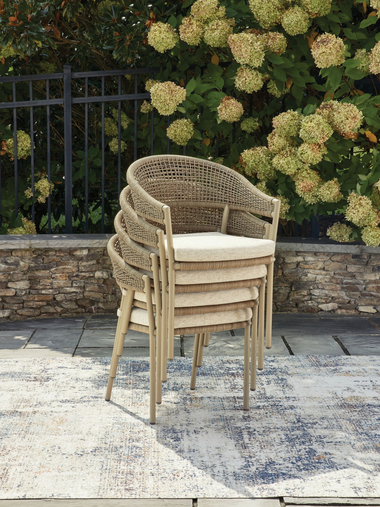 Orchard Beach - Arm Chair With Cushion (Set of 4) - Beige