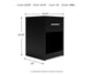 Finch - One Drawer Night Stand - 23" Height - Black