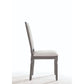 Leventis - Side Chair Set of 2) - Cream Linen & Weathered Gray