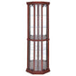 Appledale - 6-Shelf Corner Curio Display Cabinet - Medium Brown
