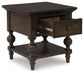 Veramond - Square End Table - Dark Brown