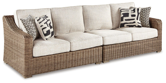 Beachcroft - RAF/LAF Loveseat w/Cush (Set of 2) - Beige