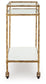 Plattfield - Bar Cart - Antique Gold Finish