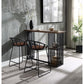 Zudora - Counter Height Table - Oak & Sandy Black
