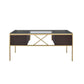 Yumia - Writing Desk - Gold & Walnut