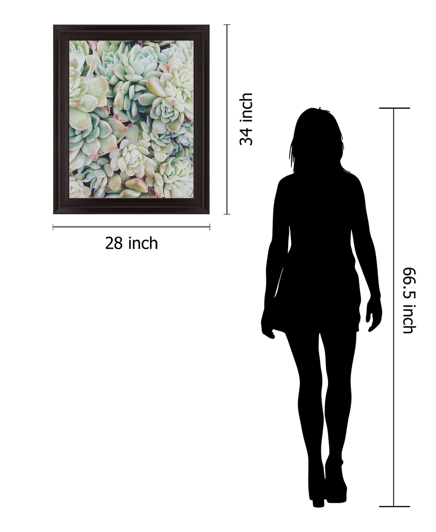Verdant Rosette Cluster - 28" x 34" Framed Wall Art - Green