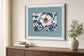 Indigo Beautiful II Mirror Framed By PatriciaPinto - Light Blue