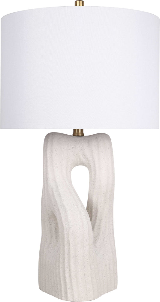 "Eclipse Harmony" Ceramic Table Lamp (Set of 2) - White Rock