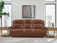 Healy Pier - Power Reclining Sofa / Adj Headrest - Chocolate