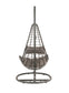 Uzae - Hanging Chair - Gray Fabric & Charcoal Wicker