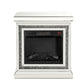 Noralie - 28" Fireplace - Mirrored & Faux Diamonds