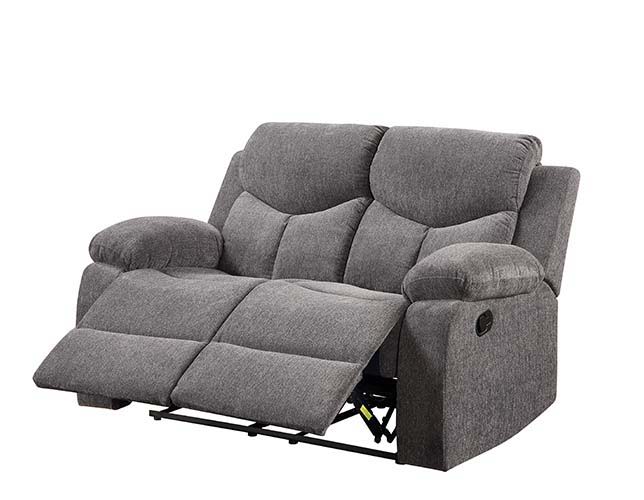 Kalen - Motion Loveseat - Gray Chenille
