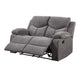 Kalen - Motion Loveseat - Gray Chenille