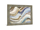 Golden Crest Waves - 28" x 34" Framed Wall Art - Beige