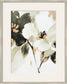 "Whispering Petals II" Framed Canvas Under Acrylic - Cream / Taupe