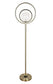 "Eclipse Aura" Metal Floor Lamp - Matte Black / Soft Gold / Clear